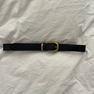 Wilfred Solid Brass Leather Belt
